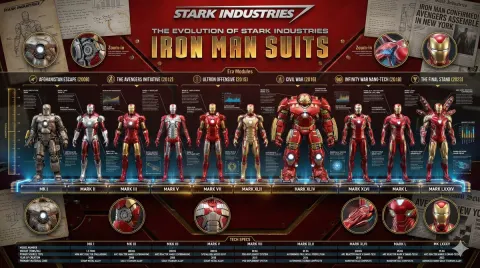 Iron Man Suit Evolution Timeline