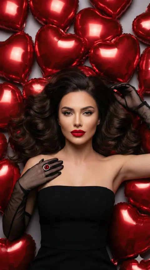 Glamour in Red Balloons