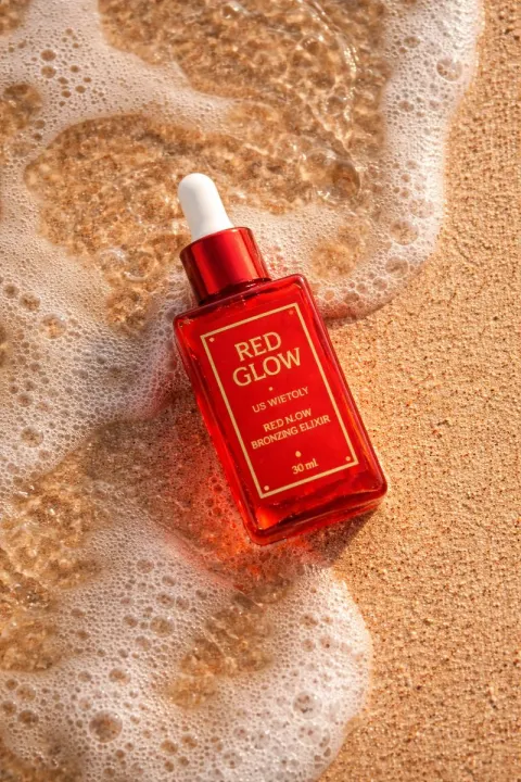 Red Elixir Beach Product Shoot