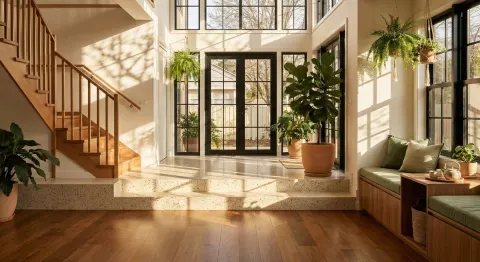 Sunlit Split-Level Entryway