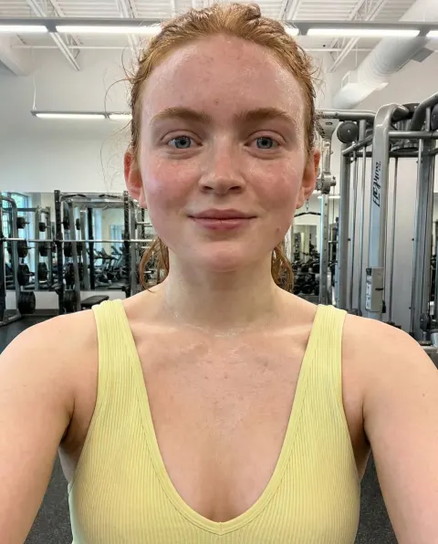 Sweaty Gym Selfie After Intense Workout
