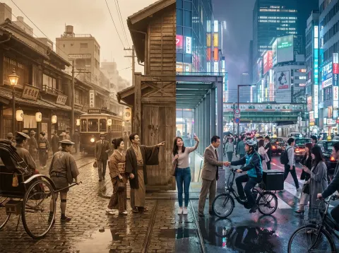 Tokyo Time Split: 1920s Meets Today