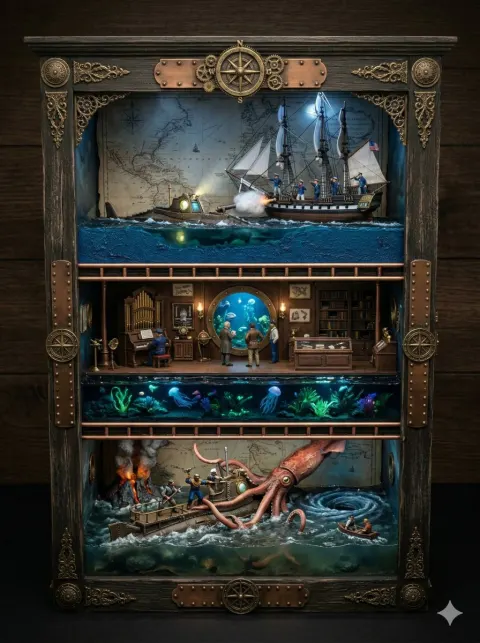 Twenty Thousand Leagues Miniature Diorama Cabinet