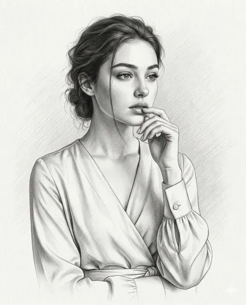Hyper-Realistic Graphite Woman Portrait