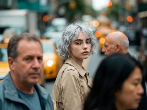 Street Bokeh Fashion Portrait