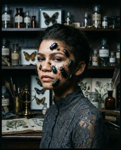 Entomological Veil Portrait