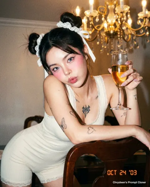Authentic Y2K Party Flash Snapshot