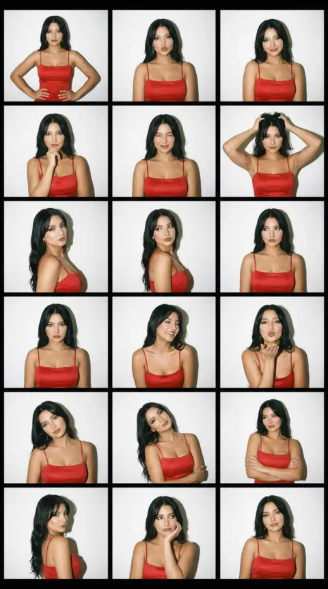 2000s Photobooth Fashion Contact Sheet