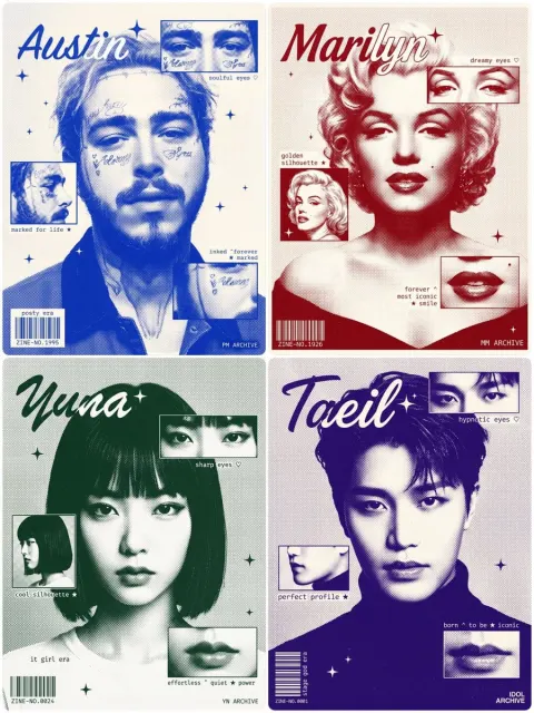 Retro Fan Zine Editorial Poster Design