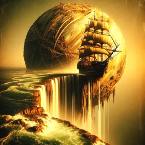 Steampunk Ship at World’s Edge