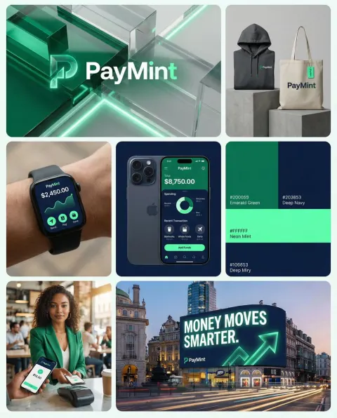 Fintech Brand Identity Campaign Board