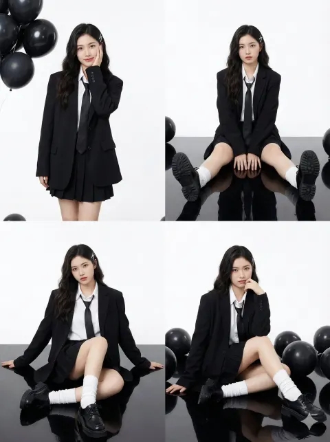 K-Style Girl Studio Collage