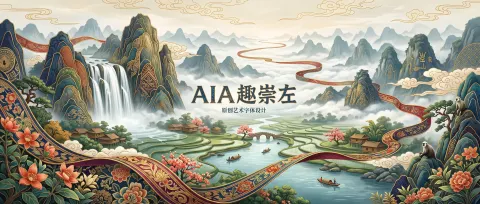 Zhuang Brocade Chongzuo Tourism Poster