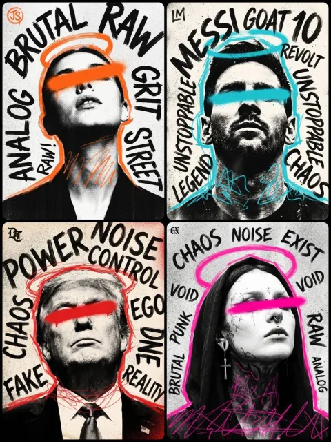 Gritty Grunge Street Art Poster