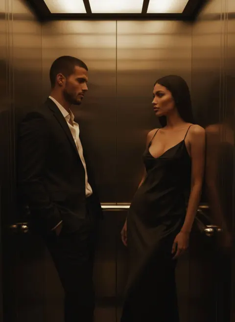 Elevator Whisper: A Luxe Passion Moment
