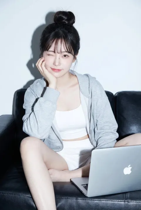 Playful Girl Sofa Wink