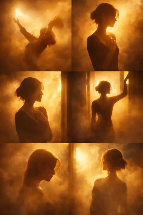 Golden Reverie: Six Panels of Light