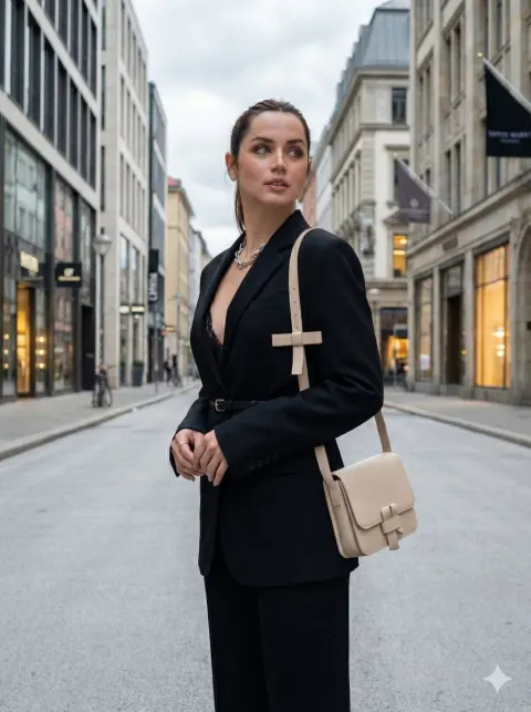 Urban Black Suit Street Style