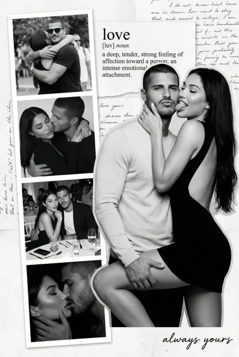 Black-and-White Love Scrapbook Collage