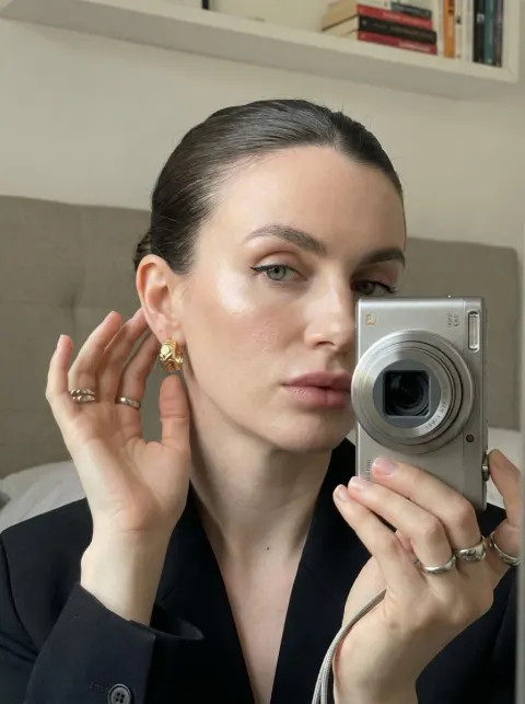 Mirror Selfie With Compact Camera