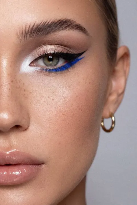 Ultra Realistic Graphic Eye Makeup Closeup