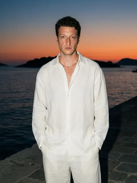 Sunset Coastal Portrait in White