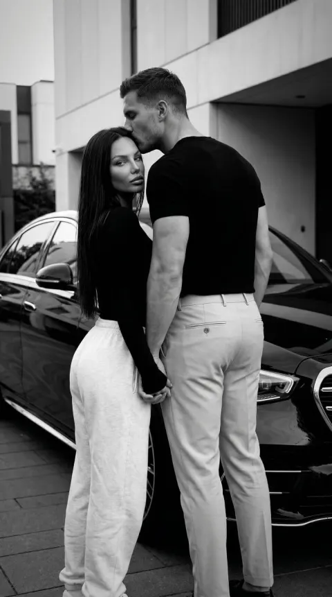 Luxury Black White Couple Street