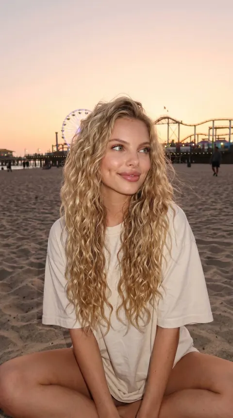 Beach Sunset Flash Portrait