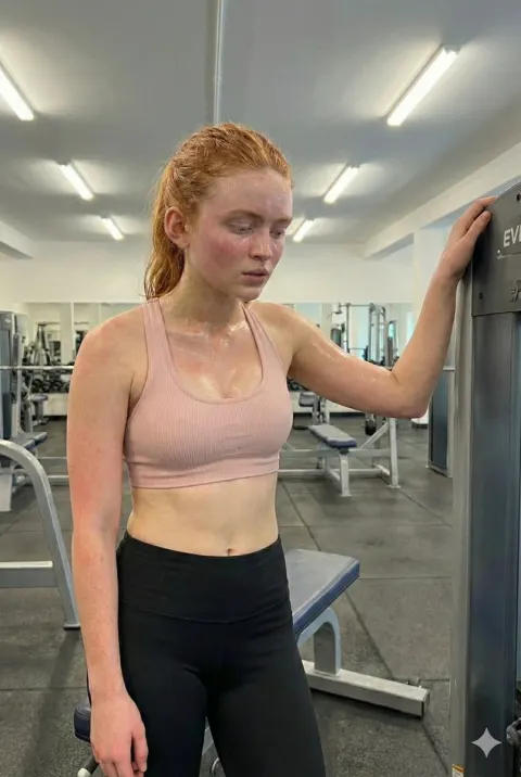 Sweaty Gym Selfie Beauty
