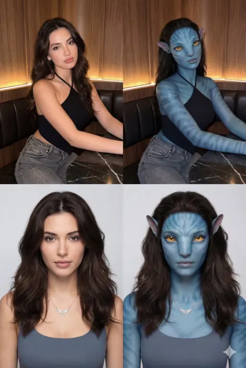 Human to Avatar Transformation Art