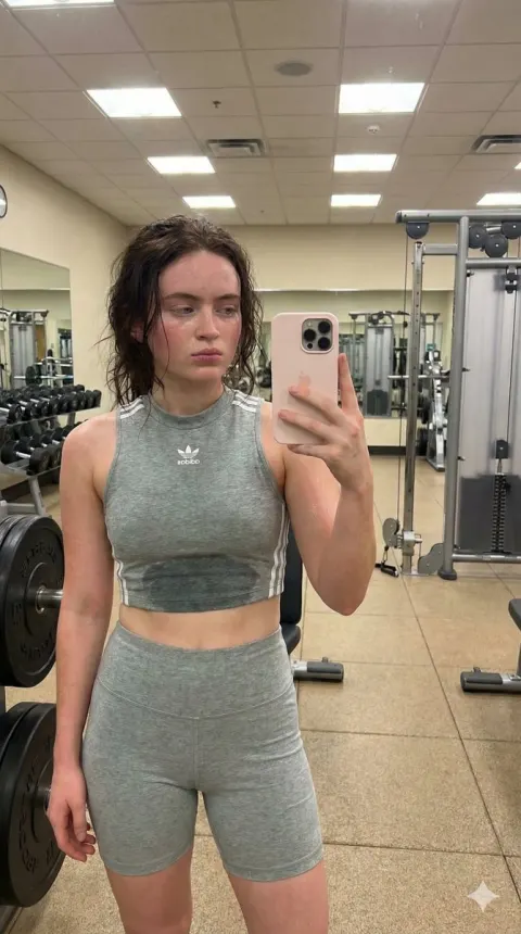 Athletic Gym Mirror Selfie