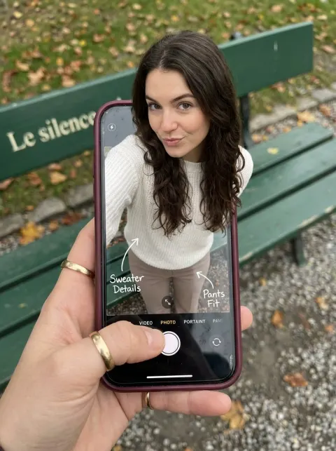 Girl Stepping Out of Phone