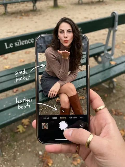 Smartphone OOTD Pop-Out Illusion