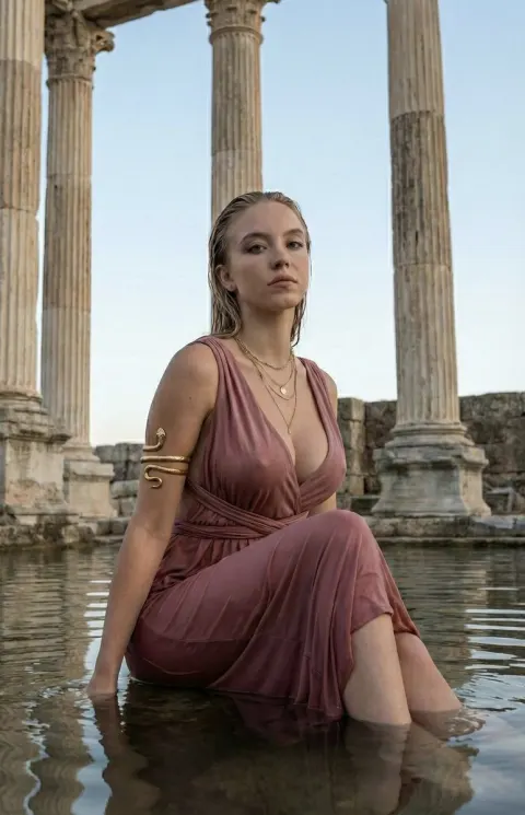 Goddess Rising From Flooded Temple