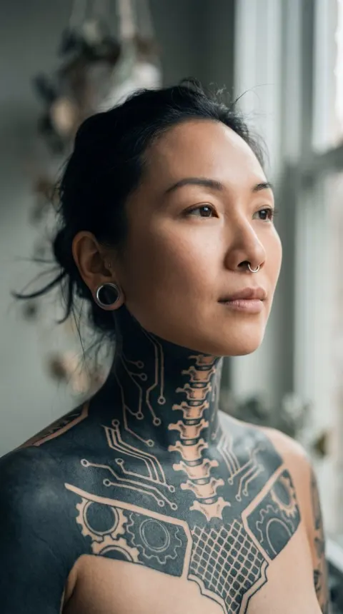 Biomechanical Tattoo Portrait