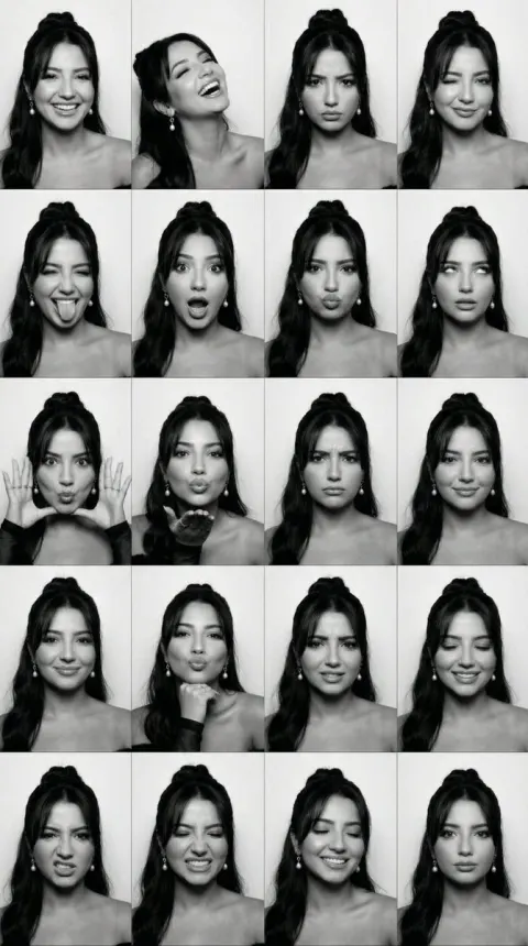 BW Photobooth Expression Grid