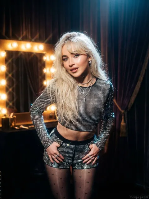 Pop Star Backstage Glamour Portrait
