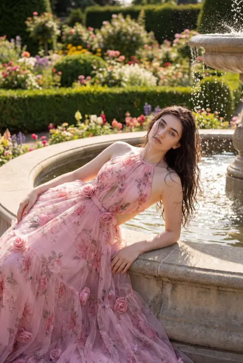 Princess Fountain Garden Luxury Shoot