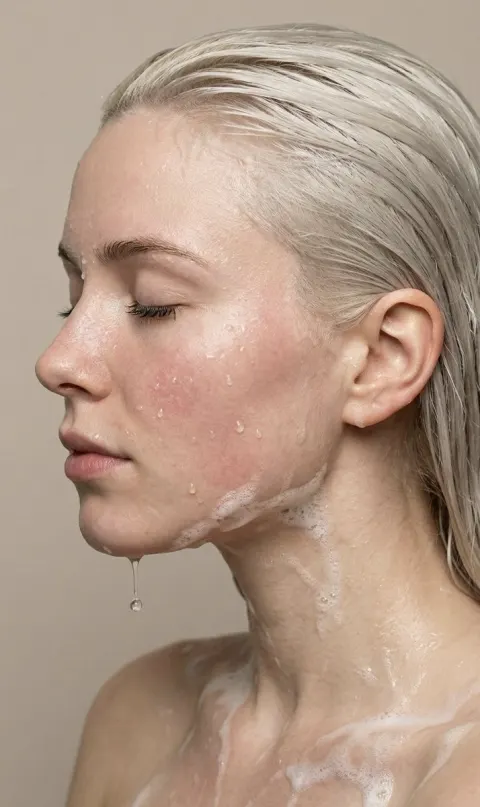 Wet Skin Side Portrait Beauty