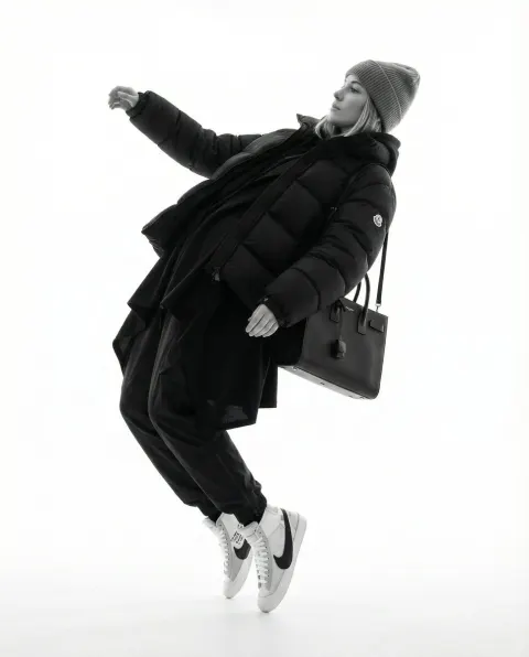 Monochrome Gravity Defying Fashion Editorial