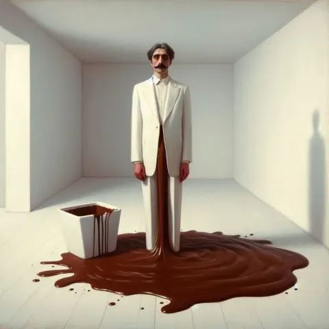 Minimalist Chocolate Pudding Man