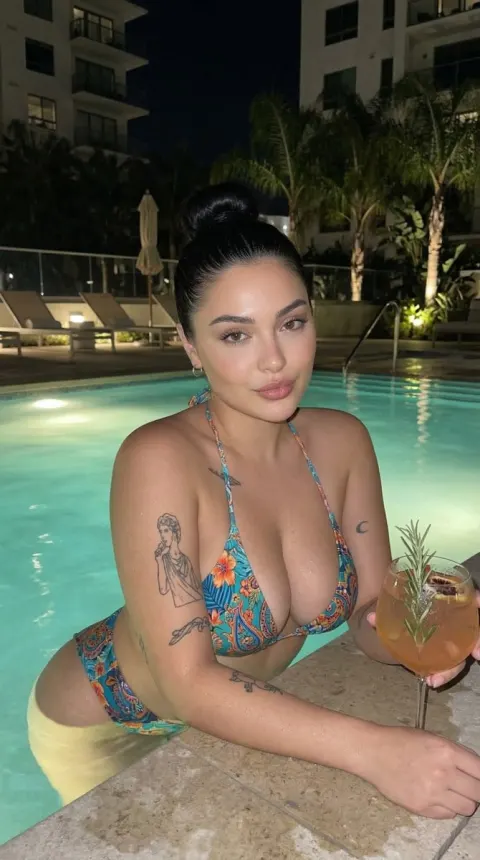 Night Pool Portrait