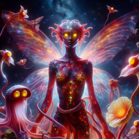 Ethereal Martian Space Fairy Art