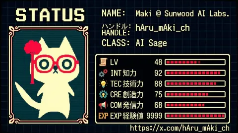 Retro RPG Hero Status Card