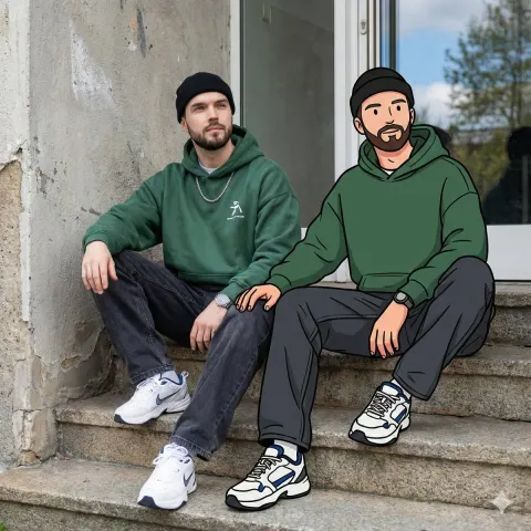 Mixed Reality Street Portrait Art