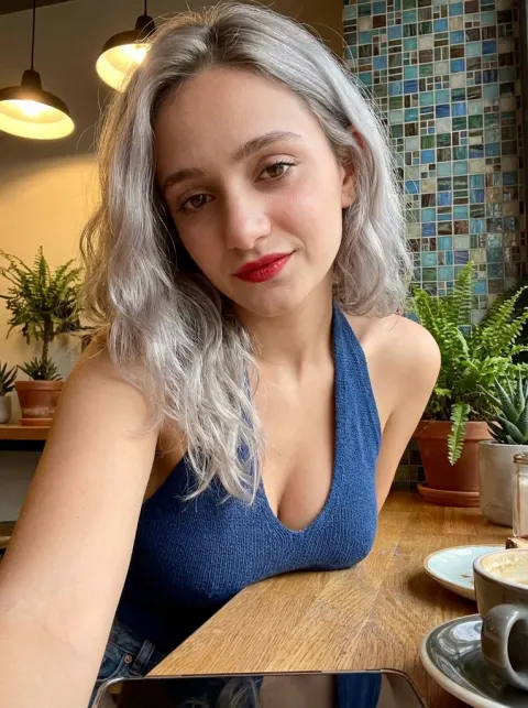 Cozy Cafe Selfie Moment