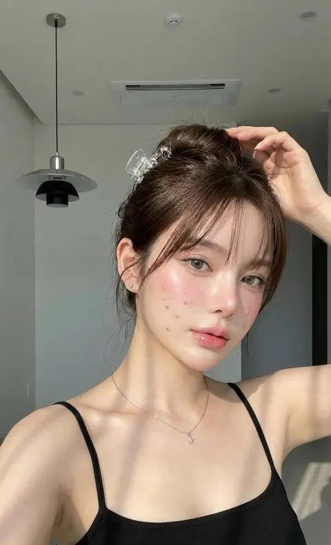 Glowing Glass Skin Selfie Portrait