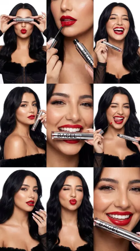 Bagel Lip Chrome Beauty Contact Sheet
