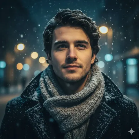 Cinematic Urban Winter Portrait