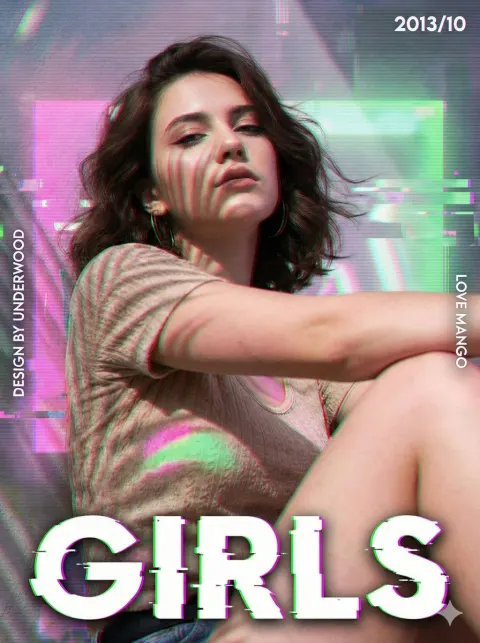 Neon Rain Cyberpunk Magazine Cover